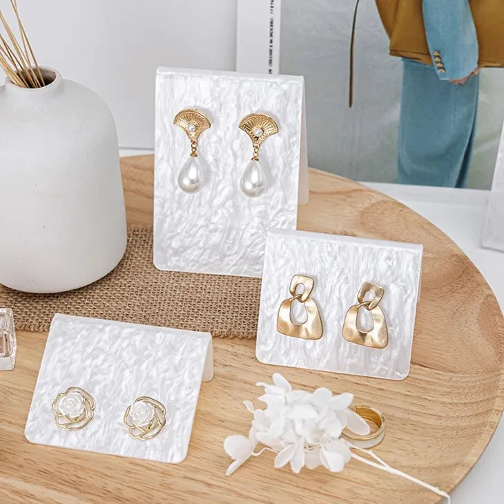 Acrylic Earring Display Stand Cloud Pattern Jewelry Storage Organizer Nordic Style Photo Prop For Ear Studs And Hoops