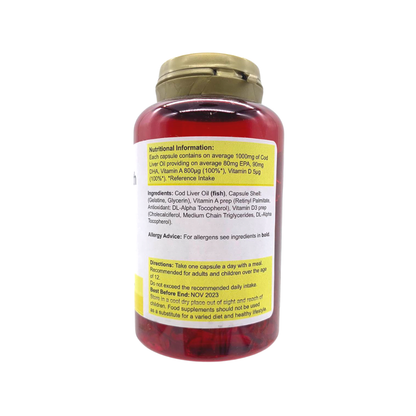 Power Health High Strength Cod Liver Oil 1000mg - 90 capsules