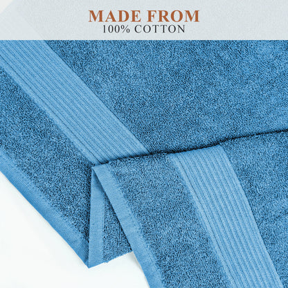 Rhodes Towel Aqua 100% Cotton Hotel Quality Soft Super Absorbent Hand Bath Towels, Sheets & Face Cloths by OLIVIA ROCCO