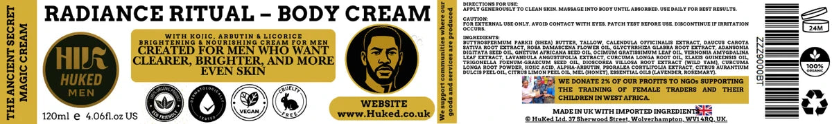 Men's Brightening Body Cream 120ml