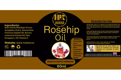 Rosehip Oil 60ml - Organic Cold-Pressed