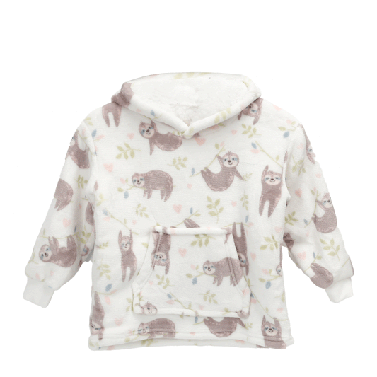 Safari & Sloth Infant Hooded Blanket with Pocket for Toddlers Ages 0-2 Warm Unisex Loungewear by Daisy Dreamer