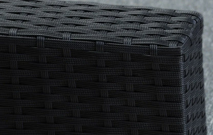 Stockholm 6 Seater Black Rattan Corner Garden Dining and Lounge Set