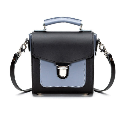 Handmade Leather Sugarcube Handbag - Mocha Mauve