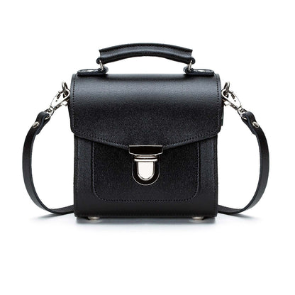 Handmade Leather Sugarcube Handbag - Zebra