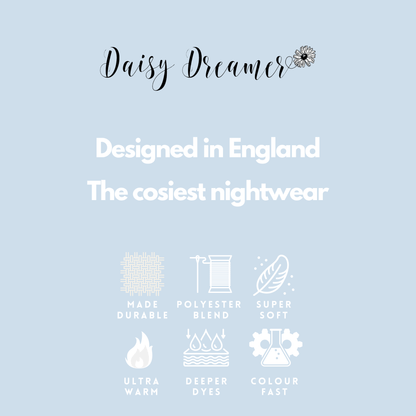 Women's Super Cosy Hooded Pyjama Set Soft Brushed Polyester Viscose Loungewear Warm and Elegant Nightwear Various Colours UK Sizes 8-22 by Daisy Dreamer