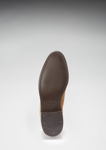 Women's Tobacco Suede Chelsea Boots, Welted Leather Sole